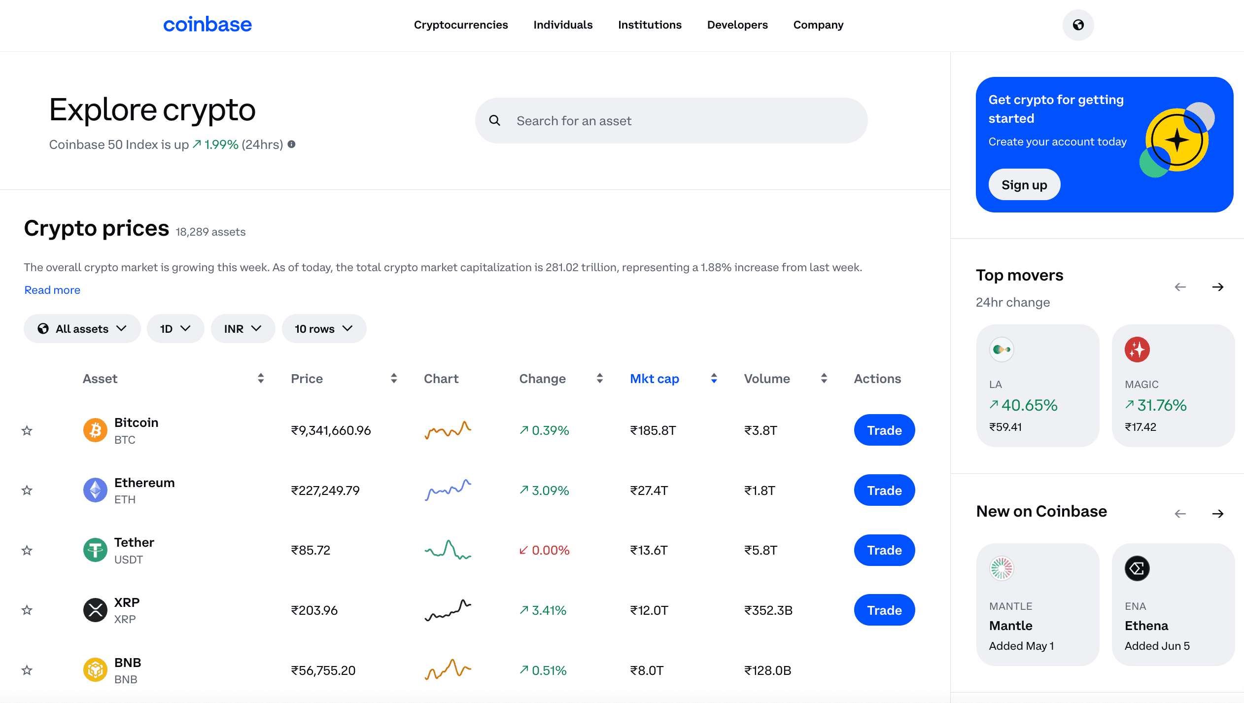 Coinbase crypto exchange