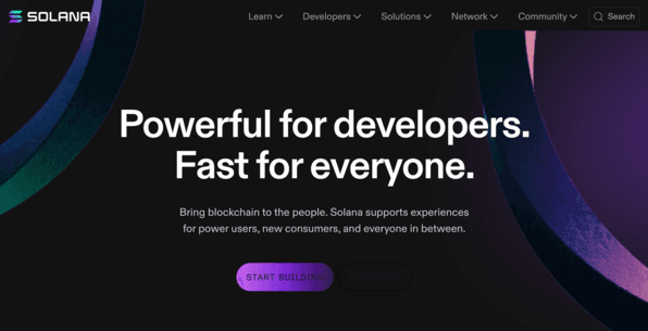 Solana blockchain's platform for developers