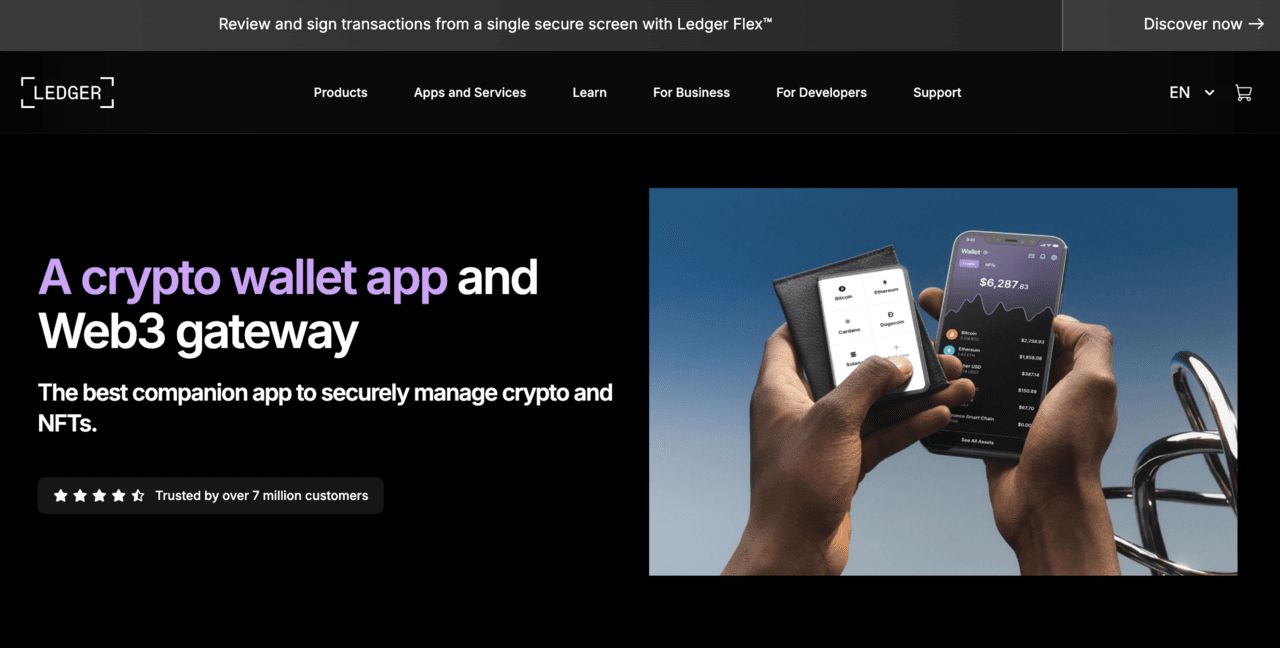 Ledger Flex is Ledger's newest wallet