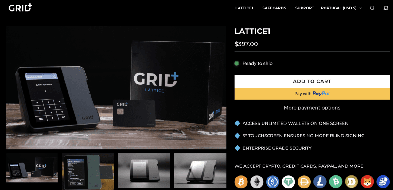 GridPlus Lattice1 is a hardware wallet