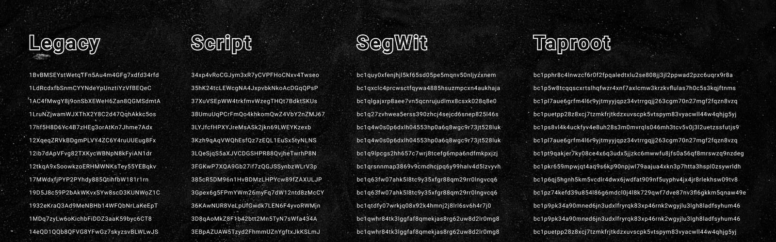 Bitcoin address formats